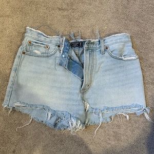 Abercrombie High Rise Denim Shorts Size 30